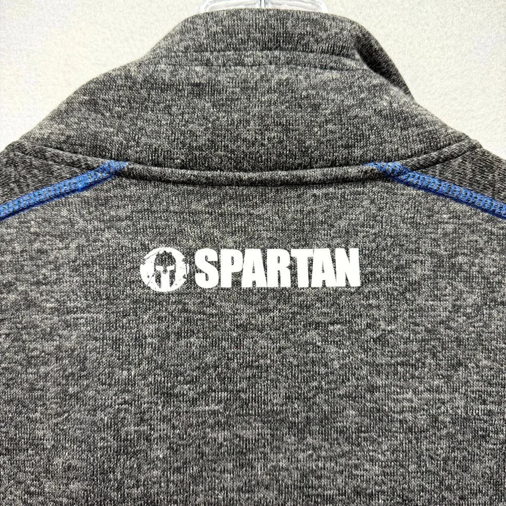 Spartans Super 2016 Finisher Jacket Mens XL Gray Embroidered‎ Full Zip Mock Neck